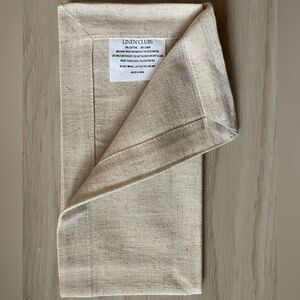 Linen Club Flax design 18x18” set of 18 Cloth Napkins Set Linen Blend